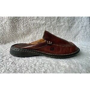 Born Handcrafted Leather Mule Clogs Men’s 9 Brown Comfort Slip On Loafers